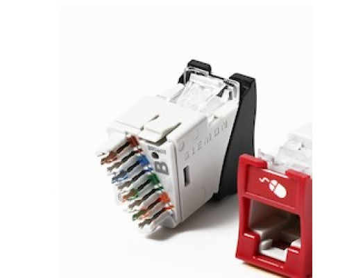 SIEMON COMPANY  U6A-H06NB               UltraMAX Outlet, Category 6A UTP, RJ45, Hybrid, Blue, Punch down, T568A/B, Bulk Pack