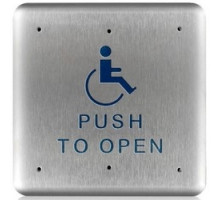 BEA INC  10PBS1               Push Plate, Square, Push to Open, Handicap Logo, 4.75