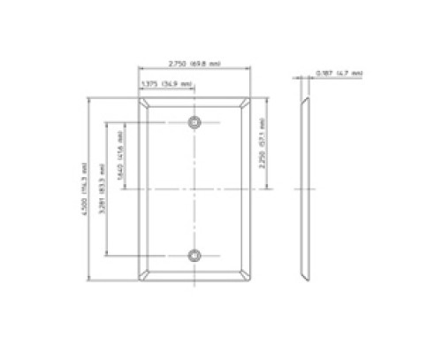 LEVITON  84014               1-Gang No Device Blank Wallplate, Standard Size, 430 Stainless Steel, Box Mount, - Stainless Steel