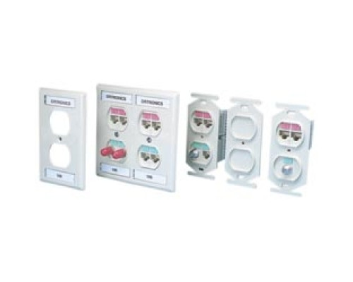 ORTRONICS  40800019-88               TracJack 106-Type Frame, four-port, Cloud White