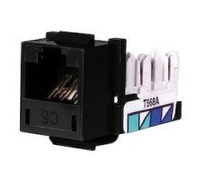 HUBBELL PREMISE WIRING  HXJ6BK               Jack, Hxj, Cat6, 8Pos, Uni A/B, Black