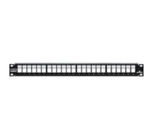 LEVITON  4S255-S24               QuickPort Shielded Patch Panel, 24-Port, 1RU, Includes Cable Management Bar and Grounding Wire
