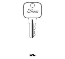 KABA ILCO CORP  C1098JD NP A13  AA31832002              Vehicle Key Blank, Brass, Nickel Plated, 13 Price Group, For Indak, John Deere, Yard Tractor