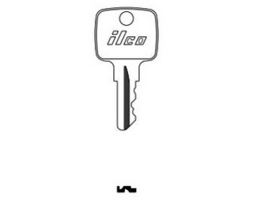 KABA ILCO CORP  C1098JD NP A13  AA31832002              Vehicle Key Blank, Brass, Nickel Plated, 13 Price Group, For Indak, John Deere, Yard Tractor