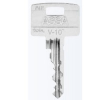 ASSA INC  250694 957-95               Door Lock Key Blank, Twin V-10, Profile 95, With 957 Sidebar, 100 each per Box