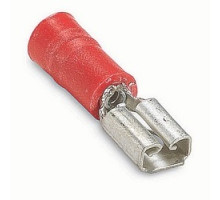 THOMAS & BETTS  TV18-250FD-XV               Insulated Vinyl Female, 250 Series Disconnects for Wire Range 22-16, Red, Canister
