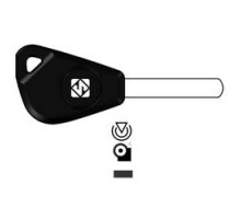 KABA ILCO CORP  DAT17T13 NS               Vehicle Key Blank, Transponder Key, Special Key Machine, Brass, Nickel Plated, For Subaru