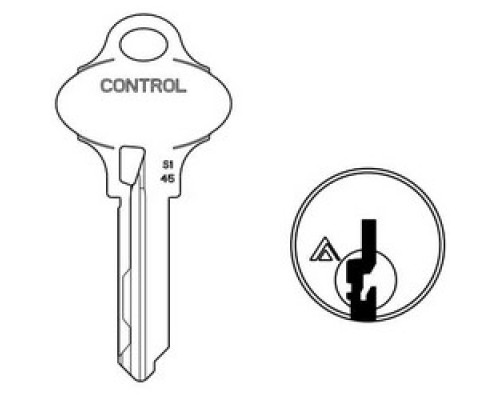 SCHLAGE ALLEGION BRAND  35-269-S123        Door Lock Cylinder Key Blank, Classic, Conventional, Everest 29, Embossed, Standard Bow, 5-Pin Cylinder, Control, S123 Keyway, Nickel Silver