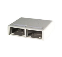 ORTRONICS  404S22U               Series II Plastic Surface Mount Box for two 1 unit modules out single side