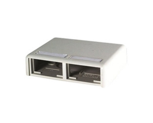 ORTRONICS  404S22U               Series II Plastic Surface Mount Box for two 1 unit modules out single side