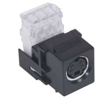 HUBBELL PREMISE WIRING  SFSV110BK               Snap-Fit, S-Video Connector, 110 Block, Black