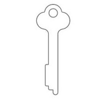 KABA ILCO CORP  1028NN NS A53  AD00001363              Safe Deposit Key Blank, 0.34