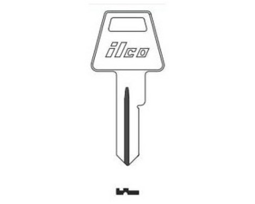 KABA ILCO CORP  1653 NP A03  AL00000722              Cylinder Lock Key Blank, Brass, Nickel Plated, 3 Price Group, For American Lock