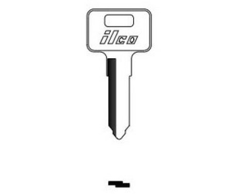 KABA ILCO CORP  X258 NP A07               Vehicle Key Blank, Brass, Nickel Plated, 7 Price Group, For Kawasaki