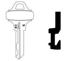 SCHLAGE ALLEGION BRAND  35-002-C100        Door Lock Cylinder Key Blank, Classic, Conventional, Everest, Embossed, Standard, Operating, C100 Keyway, Nickel Silver