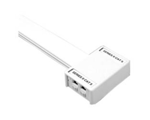 ORTRONICS  404S21X1U               Series II Plastic Surface Mount Box for two 1 unit modules, modules exit from opposite sides