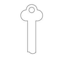 KABA ILCO CORP  1323L NS A31  AD43793003              Safe Deposit Key Blank, 0.38