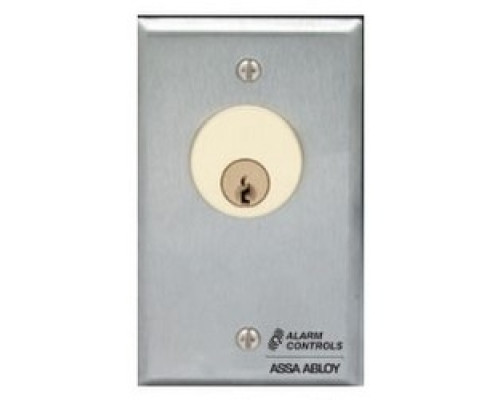 ALARM CONTROLS  MCK-4-4               Mortise Cylinder Key Switch Station, DPDT Alternate Action, 1-Gang, Stainless Steel, With Weatherproof Cover, Surface Mount Back Box, Tamperproof/Slotted Head Screw