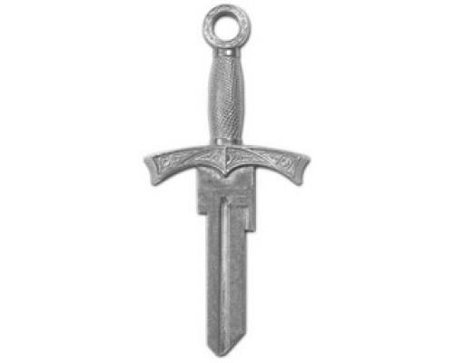 LUCKY LINE PRODUCTS INC  B301K               House Key, Kwikset, Forged Sword, Hand Crafted/Sculpted, Cast Alloy Metal, Rich Patina