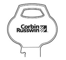 CORBIN RUSSWIN INC  60-6PIN-10               Door Lock Key Blank, Cylinder, Single-Section, Standard, 6-Pin, Z-Class Bitting, Coined Logo Bow