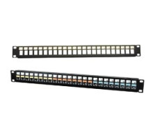 HUBBELL PREMISE WIRING  UDX48E1U               48-PORT PATCH PANEL UNLOADED USE W/XCELERATOR JACKS & SNAP FIT CONNS 1U BLACK