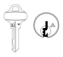 SCHLAGE ALLEGION BRAND  35-009-C134        Door Lock Cylinder Key Blank, Classic, Conventional, Everest, Embossed, Standard, C134 Keyway, Nickel Silver