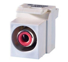 ORTRONICS KSRCAY        RCA module yellow insulator , Keystone, 110 termination, Fog White