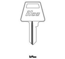 KABA ILCO CORP  1045 NP A02  IAL0105801B              Cylinder Lock Key Blank, 5-Pin, Brass, Nickel Plated, 2 Price Group, For American Lock