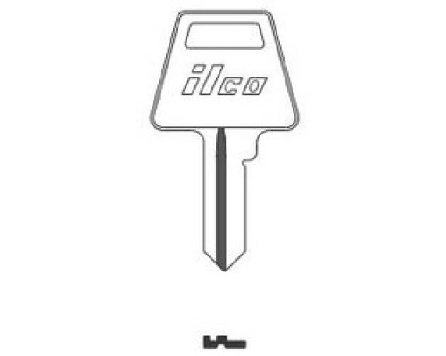 KABA ILCO CORP  1045 NP A02  IAL0105801B              Cylinder Lock Key Blank, 5-Pin, Brass, Nickel Plated, 2 Price Group, For American Lock