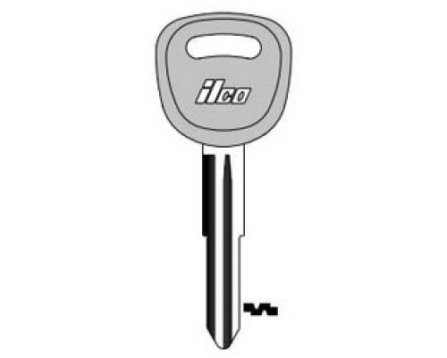KABA ILCO CORP  KK3-P NP A10  AJ00000482              Vehicle Key Blank, Plastic Head, Brass, Nickel Plated, 10 Price Group, For Kia