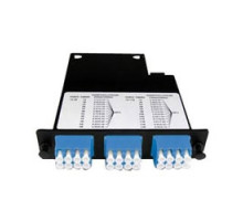 ORTRONICS  M2LCQ24-09               Momentum 2 Cassette, single-mode fiber, 1U, 24 fibers, LC quad connectors