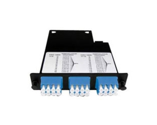 ORTRONICS  M2LCQ24-09               Momentum 2 Cassette, single-mode fiber, 1U, 24 fibers, LC quad connectors