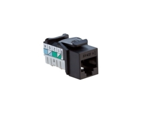 LEVITON  61HOM-RE6               HOME 6 Snap-In Jack, T568A Wiring, Black