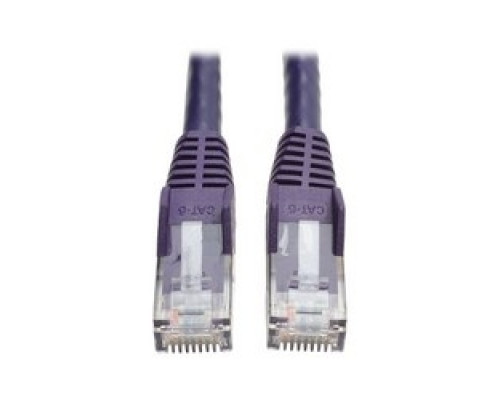 TRIPP LITE N201-050-PU        Premium Cat6 Gigabit Snagless Molded UTP Patch Cable, 24 AWG, 550 MHz/1 Gbps RJ45 M/M , Purple, 50 ft.