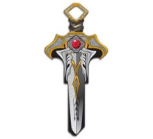 LUCKY LINE PRODUCTS INC  B144S               House Key, Schlage, Dagger, Brass, Enamel Coating, 1 each per Card