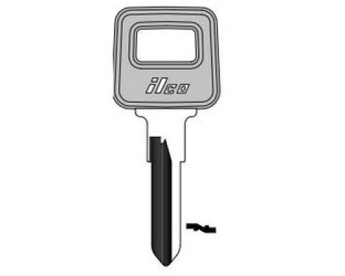 KABA ILCO CORP  VL8-P NP A10  AJ00000036              Vehicle Key Blank, Plastic Head, Steel, Nickel Plated, 10 Price Group, For Volvo