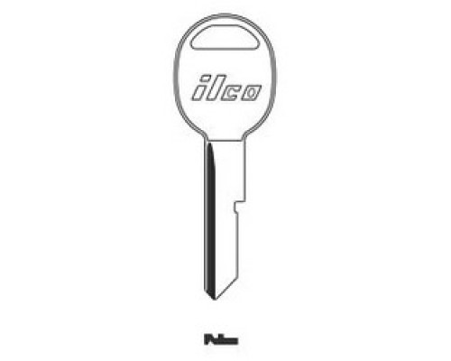 KABA ILCO CORP  S1098B NP A02  B49              Vehicle Key Blank, Secondary, Brass, Nickel Plated, 2 Price Group, For General Motors