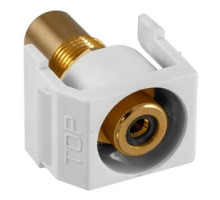 HUBBELL PREMISE WIRING  SFRCBKRW               Recessed RCA Connector, BlackInsulator, White Housing