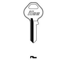 KABA ILCO CORP  1092V NP A02  AL3231200B              Cylinder Lock Key Blank, Brass, Nickel Plated, 2 Price Group, For Master