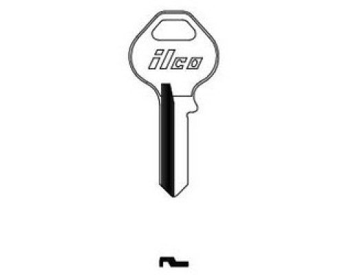 KABA ILCO CORP  1092V NP A02  AL3231200B              Cylinder Lock Key Blank, Brass, Nickel Plated, 2 Price Group, For Master