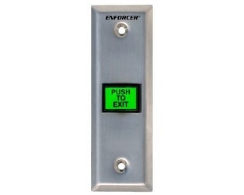 SECO-LARM USA INC  SD-7103GC-PTQ               Wallplate, LED Illuminated, Request-To-Exit, SPDT, NO-NC, 250 Volt AC, 5 Ampere, 1-15/16