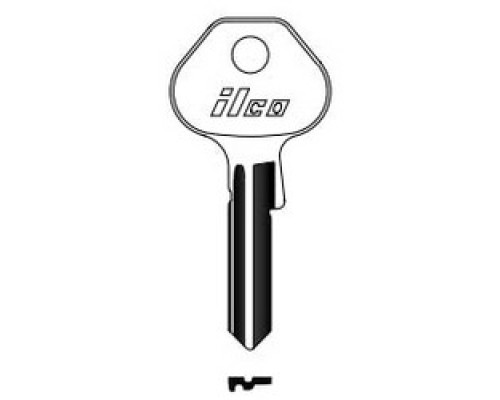 KABA ILCO CORP  1092-7000B NP A04  AL00000442              Cylinder Lock Key Blank, Brass, Nickel Plated, 4 Price Group, For Master