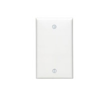 LEVITON  80714-E               1-gang No Device Blank Wallplate, Standard Size, Thermoplastic Nylon, Box Mount, Black