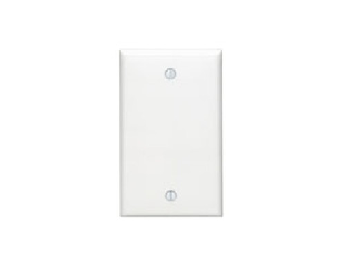 LEVITON  80714-E               1-gang No Device Blank Wallplate, Standard Size, Thermoplastic Nylon, Box Mount, Black