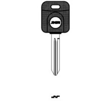 JMA USA  TP00DAT-15.P3 NP 17               Car Key Blank, Chipless, Transponder, Brass, Nickel Plated, For Datsun