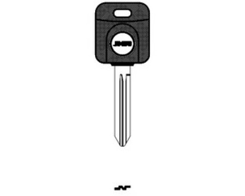 JMA USA  TP00DAT-15.P3 NP 17               Car Key Blank, Chipless, Transponder, Brass, Nickel Plated, For Datsun