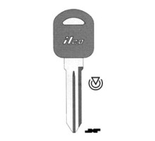 KABA ILCO CORP  B97-PT NP  IAX00000502              Vehicle Key Blank, Transponder Key, Brass, Nickel Plated, For General Motors