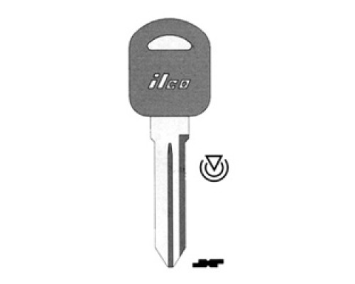KABA ILCO CORP  B97-PT NP  IAX00000502              Vehicle Key Blank, Transponder Key, Brass, Nickel Plated, For General Motors