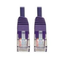 TRIPP LITE N002-006-PU        Cat5e 350 MHz Molded UTP Patch Cable RJ45 M/M , Purple, 6 ft.