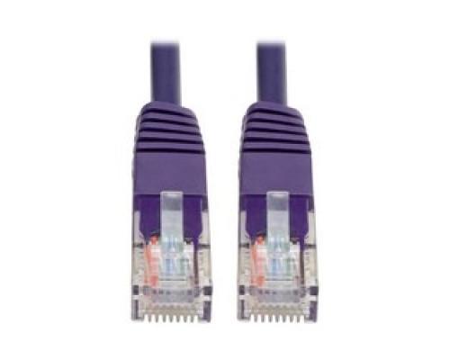 TRIPP LITE N002-006-PU        Cat5e 350 MHz Molded UTP Patch Cable RJ45 M/M , Purple, 6 ft.